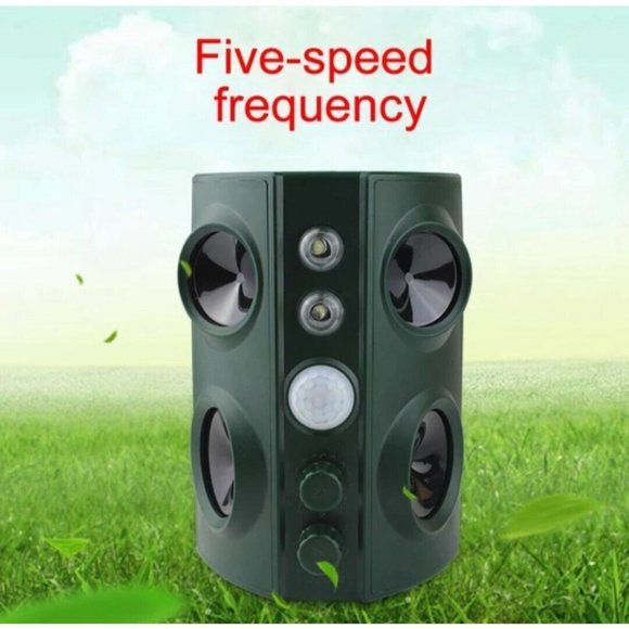 Solar  Animal Pest Repeller Outdoor Four Speakers Mechanical  X3W6 - Picture 6 of 6